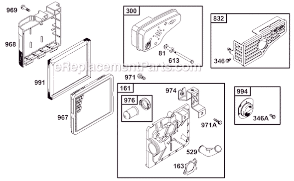 Page F Diagram and Parts List for 12D800SERIES  Briggs and Stratton Engine